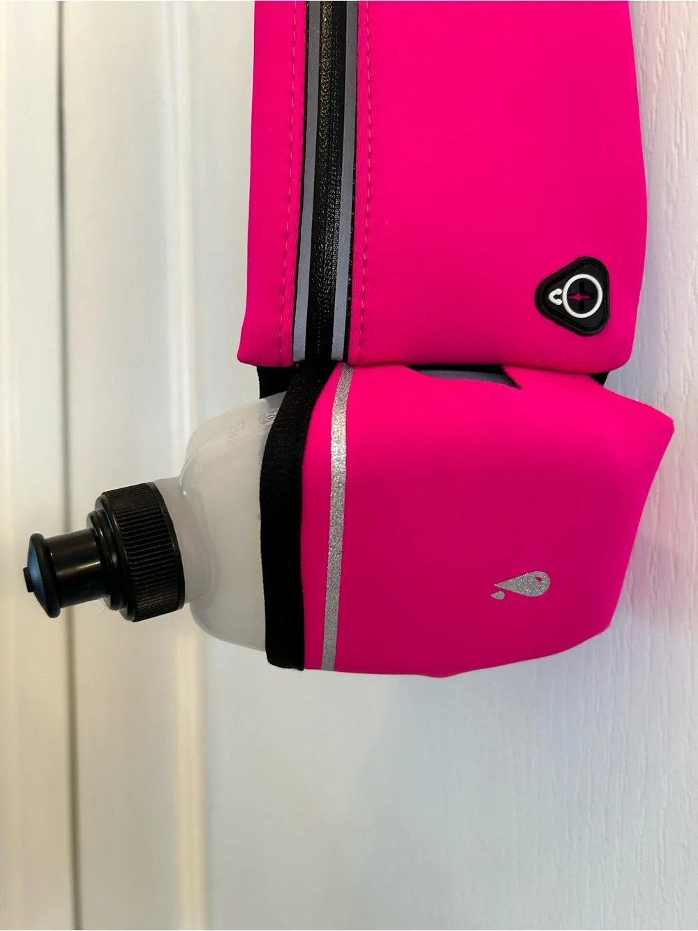 Neon Pink Running Belt with Water Bottle Holder